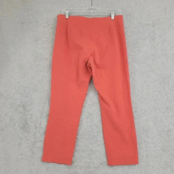 Boston Proper Women's 12 Red Dress Ankle Pants Side Zip  30PT - Picture 2 of 7